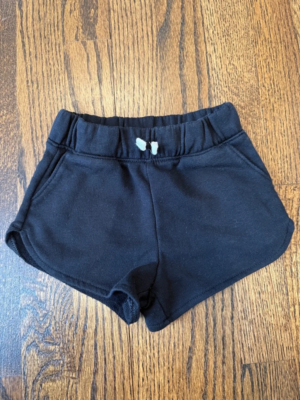 Old Navy Black and Cream Girls' Pull-On Shorts Duo